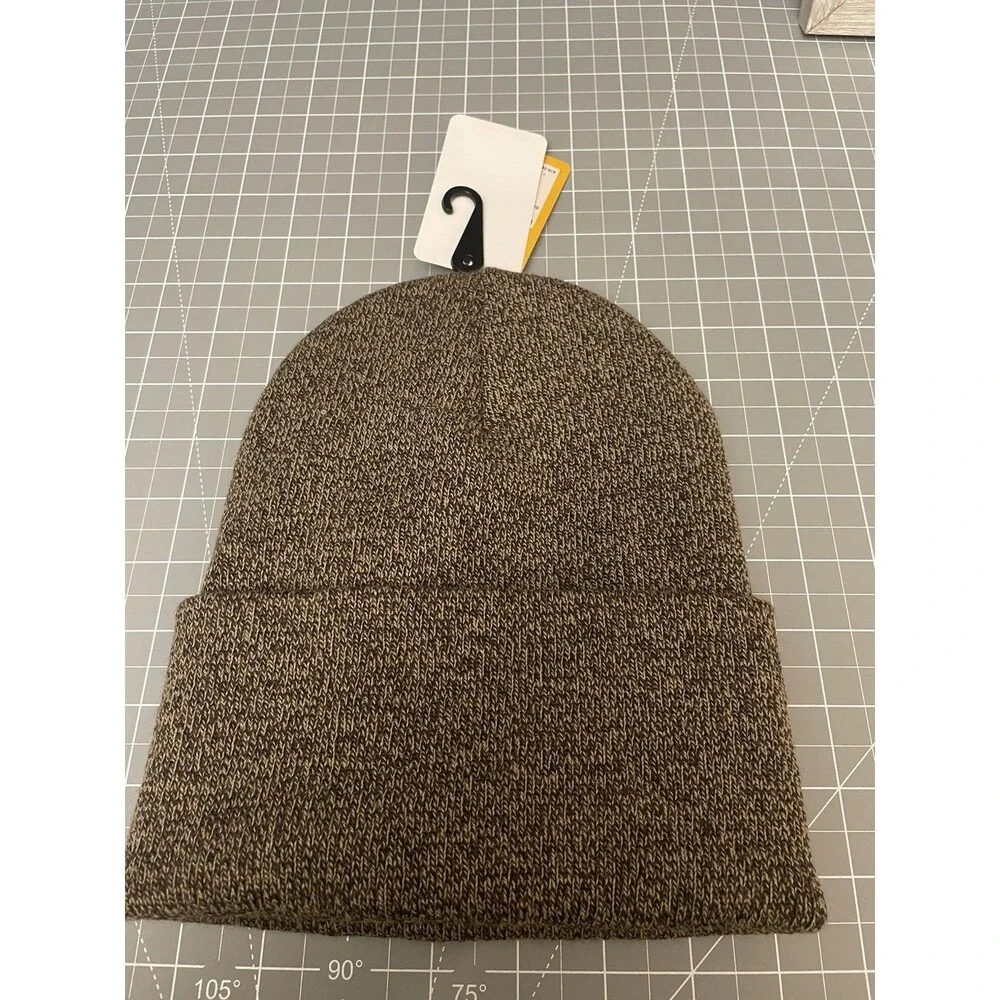 Carhartt Adult One Size Knit Cuffed Beanie Winter Hat Brown Heather New